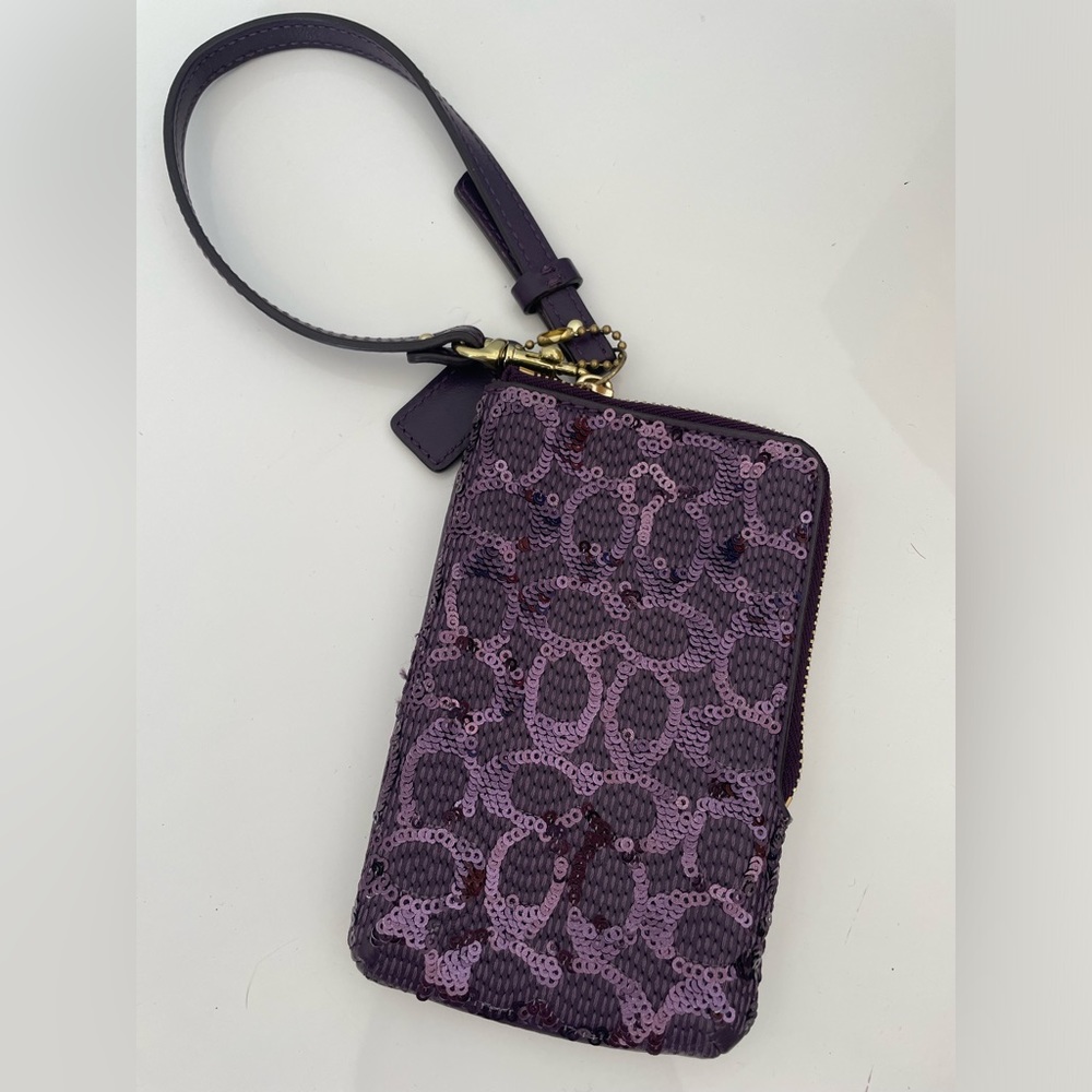 Coach sequined wristlet rare possibly Y2K era piece.